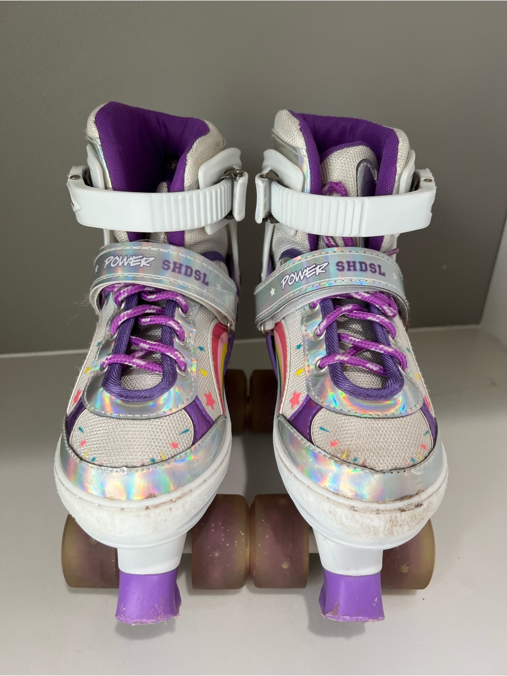 Power SHDSL Holographic Purple Roller Skates